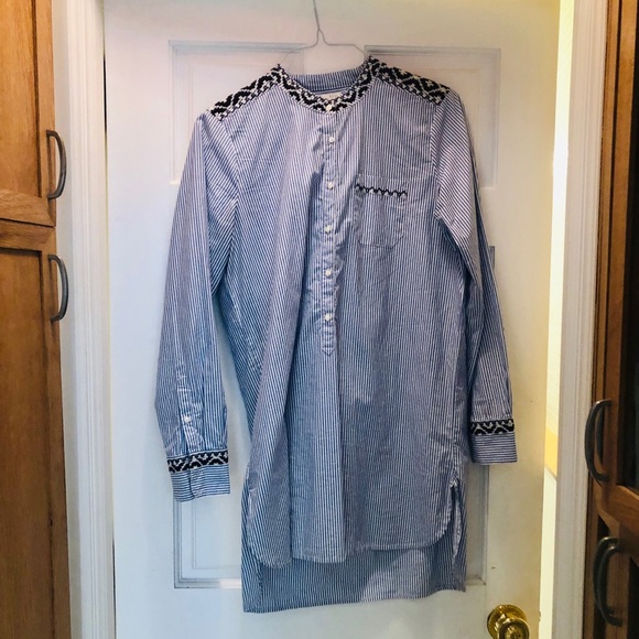 💙 JCrew Beachy Pinstripe Tunic Dress - Picture 3 of 6